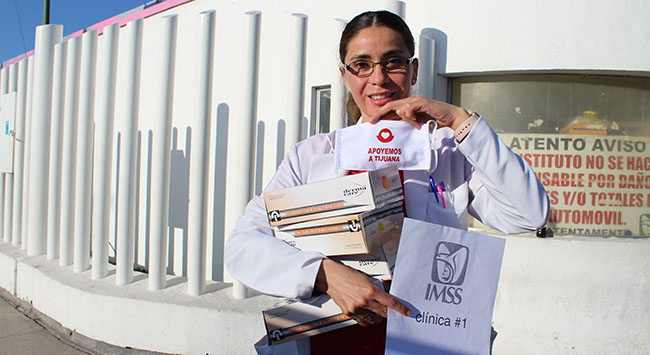 Informa «Apoyemos a Tijuana» sobre entrega de material a hospitales